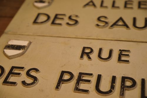 Unique Art Work Made Of An Old City Street Names Zinc Plaques photo 1176.0