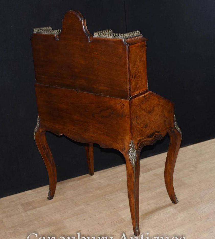 Antique French Desk   Walnut Bonheur De Jour Ladies Desk Circa 1880 photo furniture