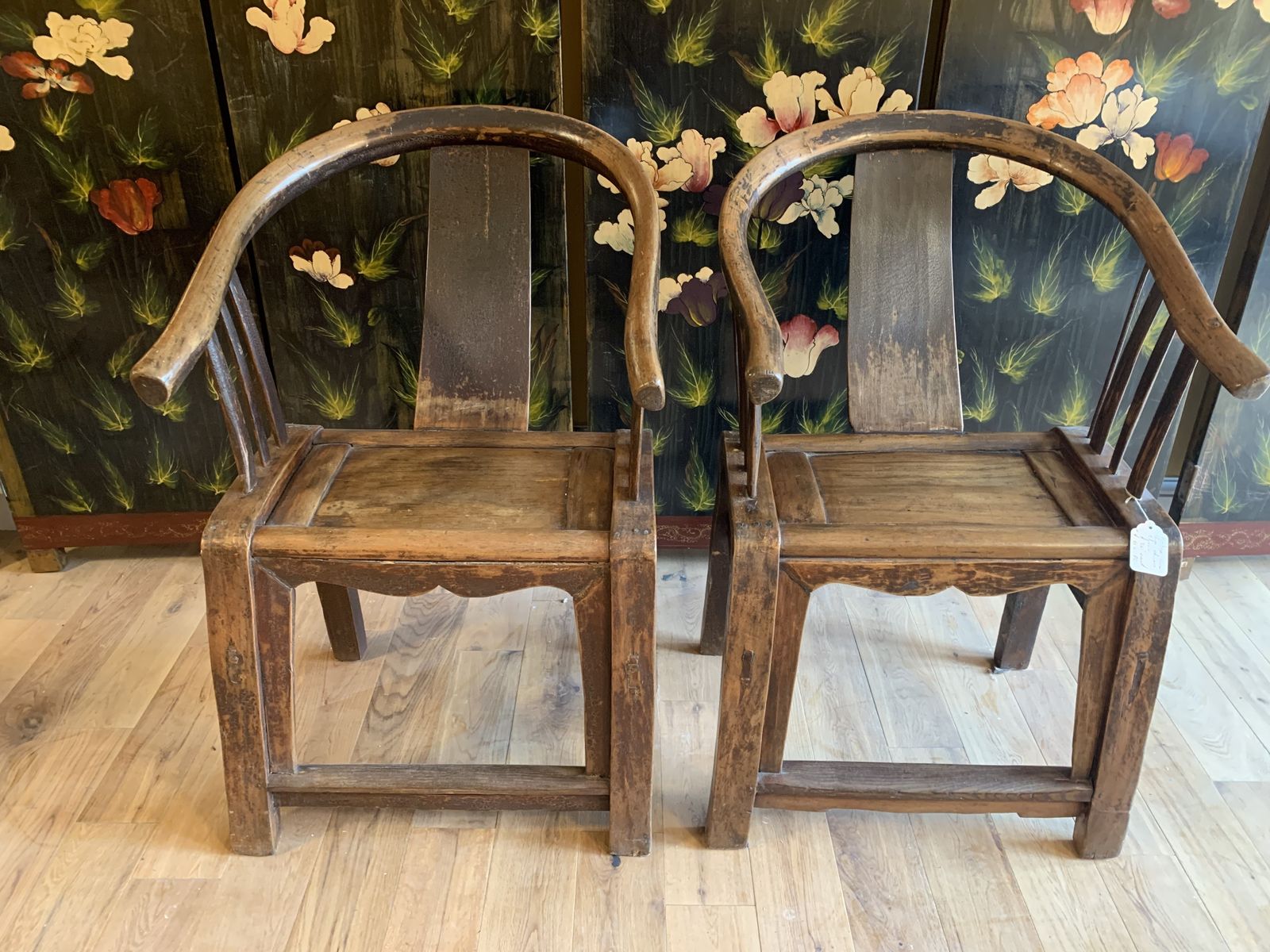 Vintage Chinese Horseshoe  Chairs photo vintage