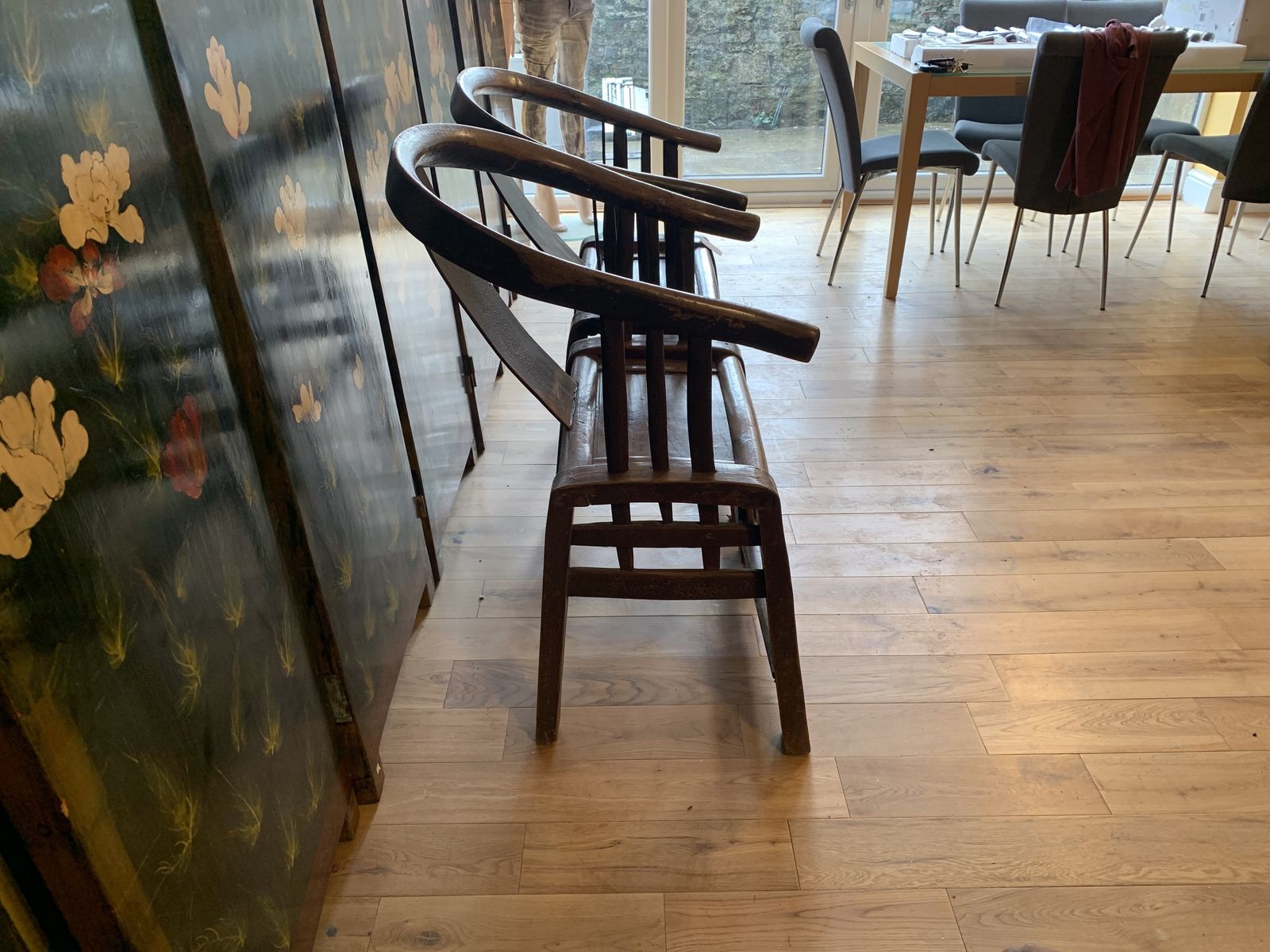 Furniture Vintage Chinese Horseshoe  Chairs photo