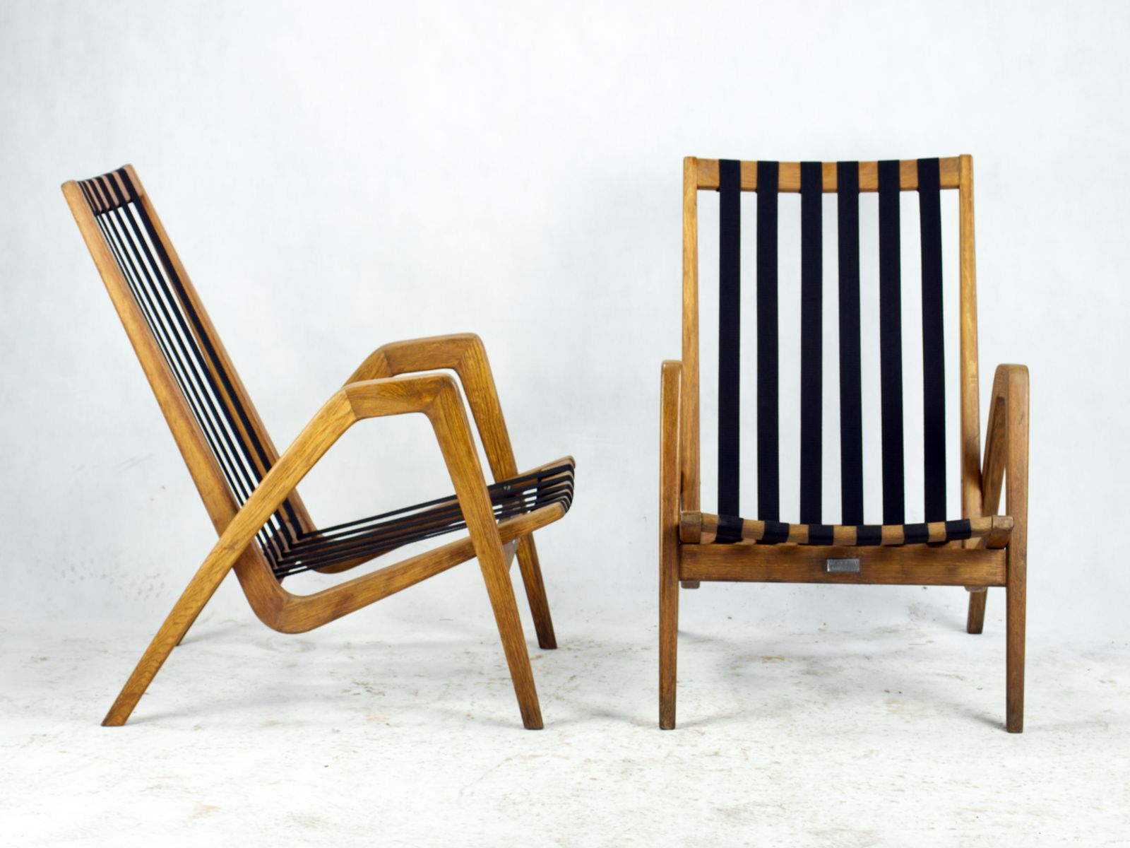 Mid Century Armchairs / Easy Chairs By Jan Vanek For Uluv Czechoslovakia 1950s photo for sale