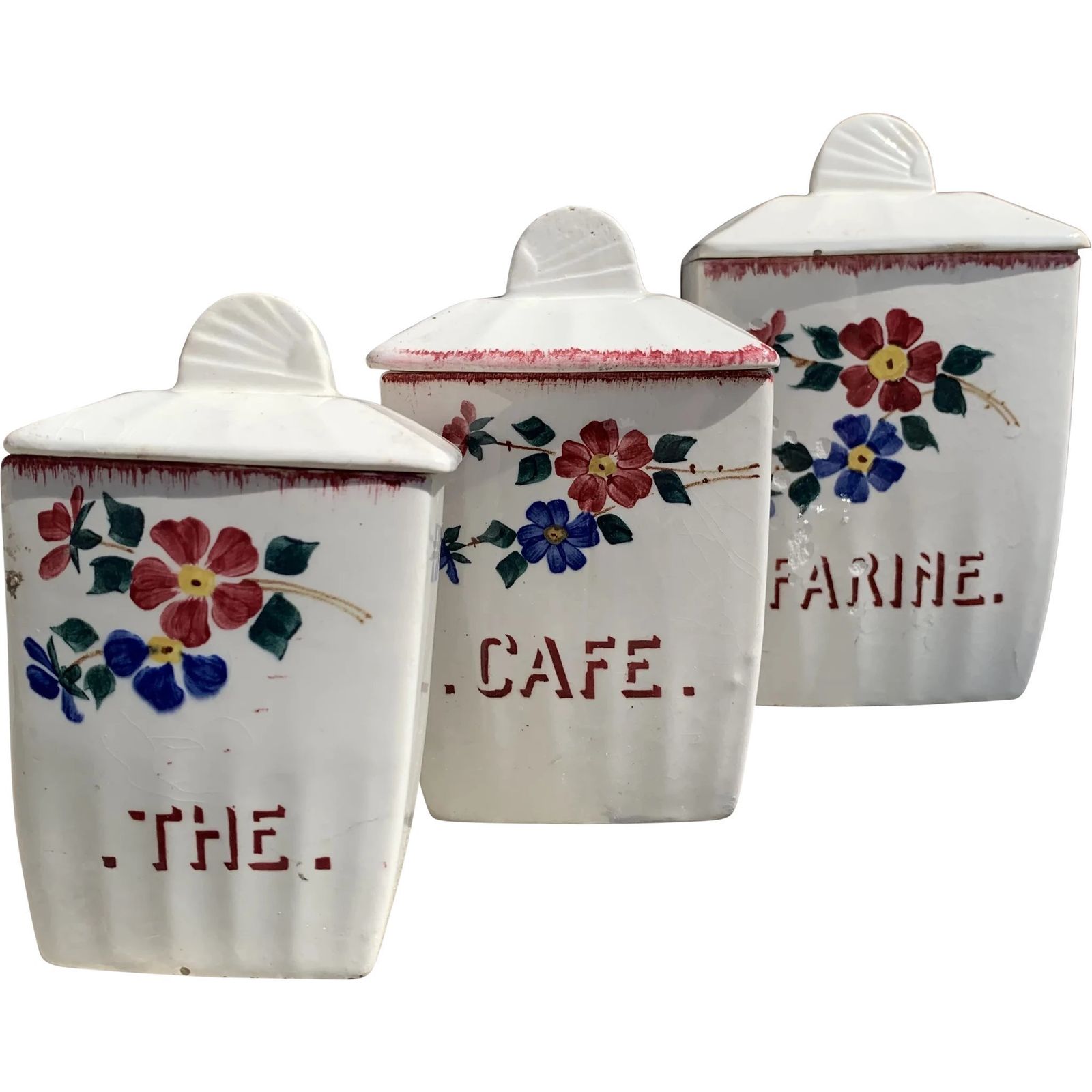 1920s French Kitchen Storage Jars