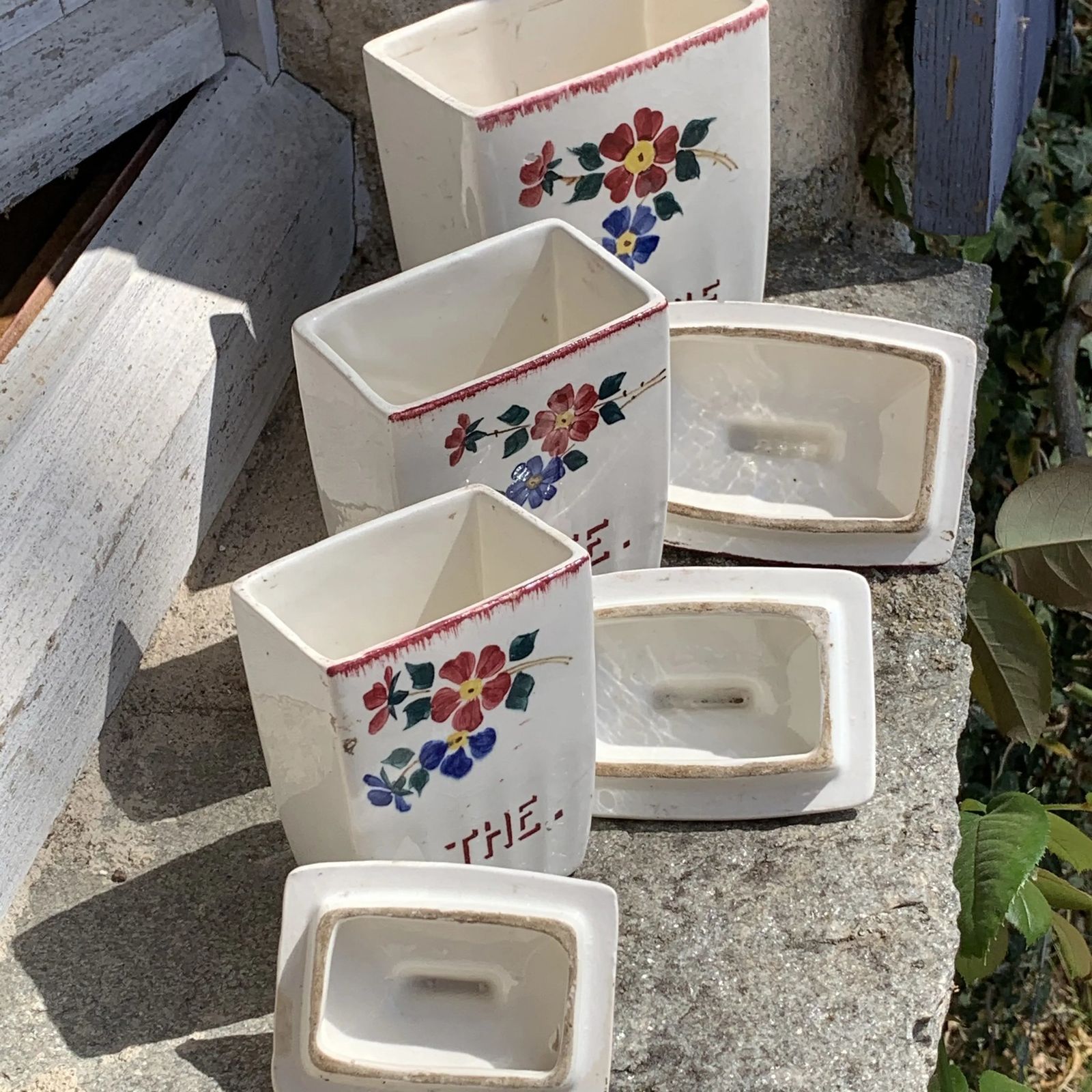 1920s French Kitchen Storage Jars photo Home Decor