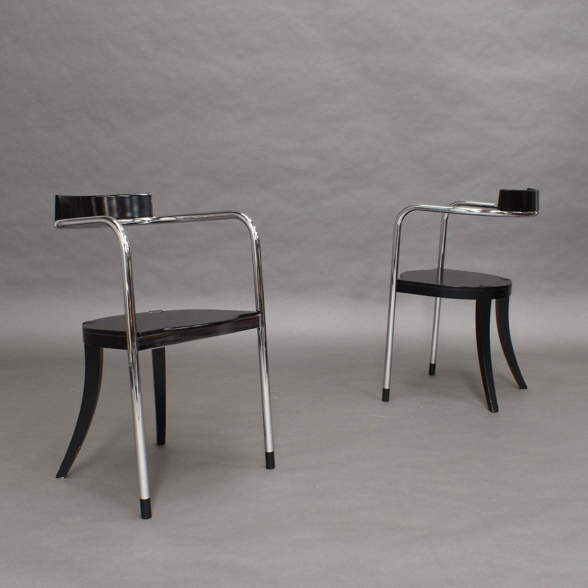 Italian Chrome Dining Chairs By David Palterer For Zanotta, 1980s, Set Of 2 photo 1549.6