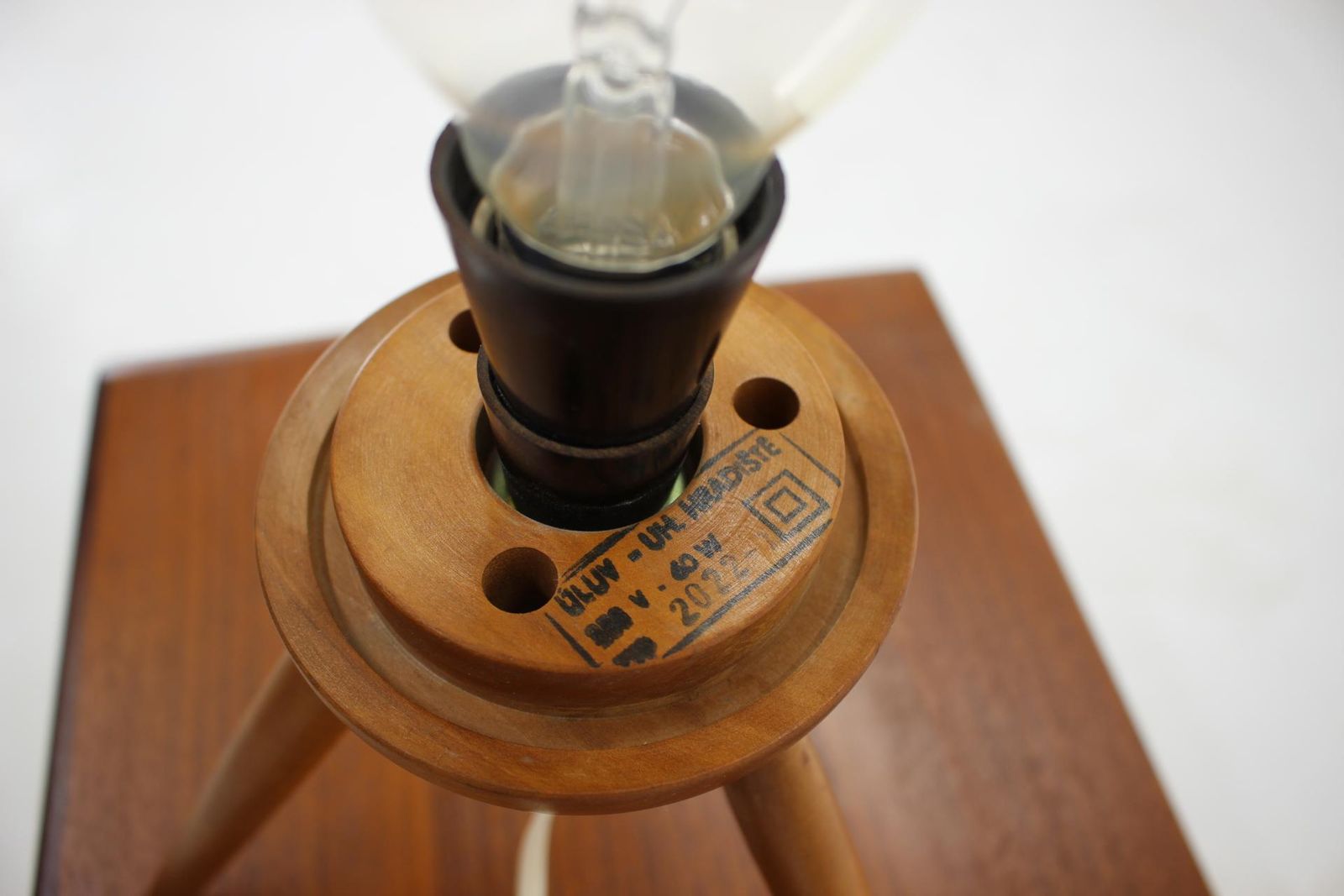 Rare Midcentury Table Lamp Uluv, Krásná Jizba, 1960s photo 636.0