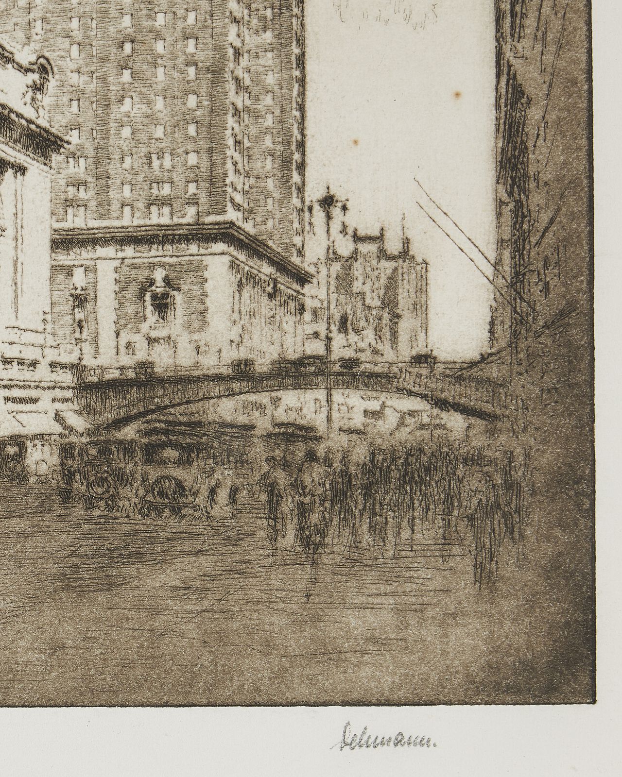 20th Century American Etching Of Grand Central Station, New York photo for sale