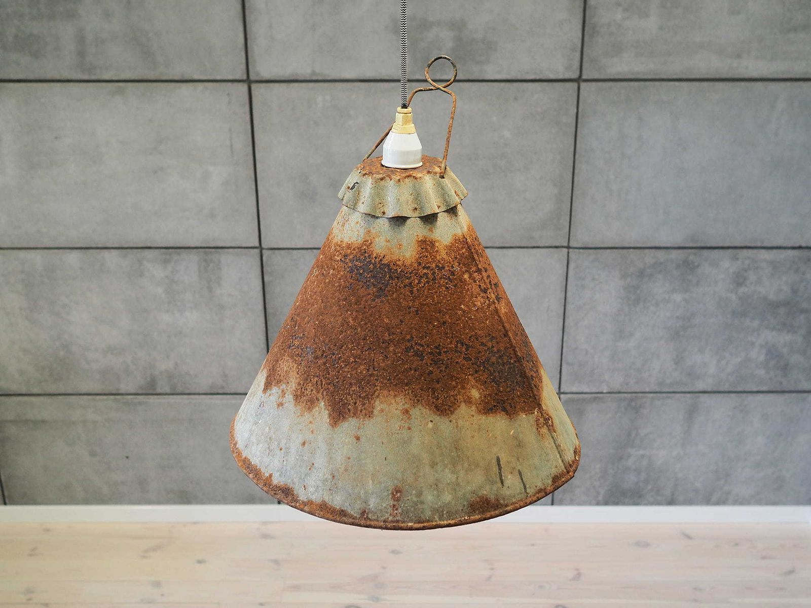 Metal Lamp, Industrial Style, 50s photo for sale