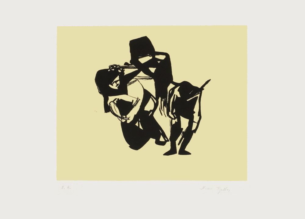 Tzallas Niovi (1938 2003)   Lithograph   The Prisoners 1