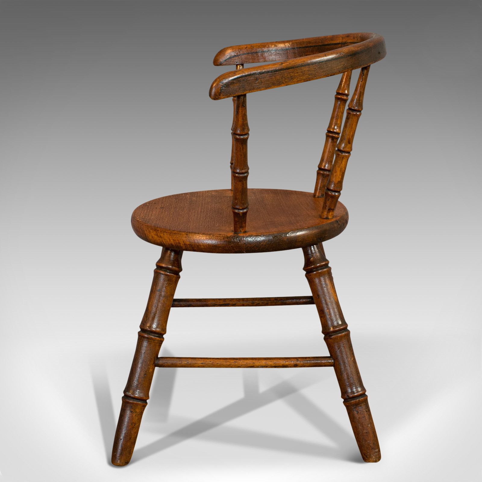 Small Antique Windsor Chair, English, Oak, Apprentice, High Wycombe, Victorian photo 545.0