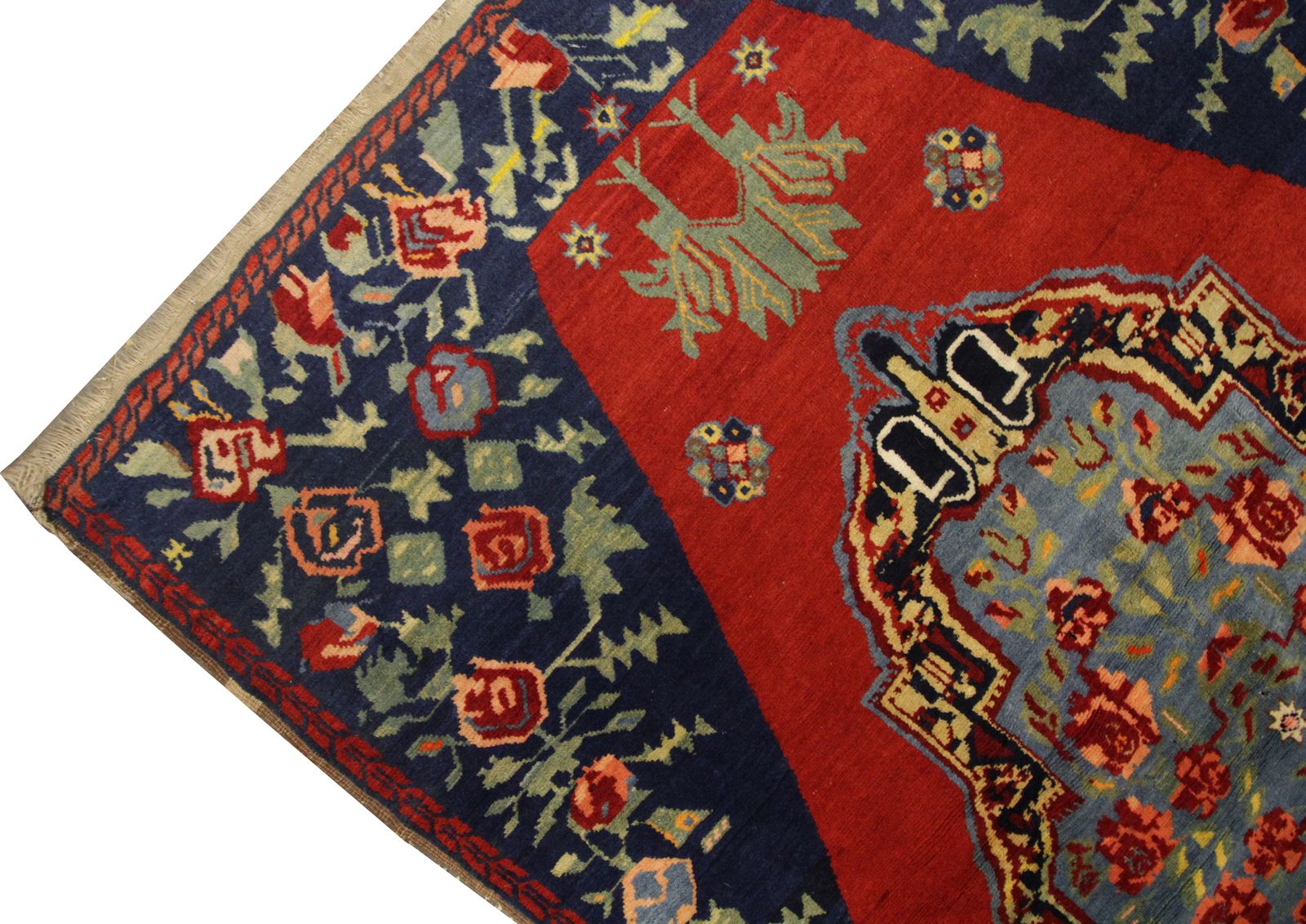Red Antique Rugs Uk, Handmade Carpet For Sale Caucasian Karabagh Rug photo Textiles
