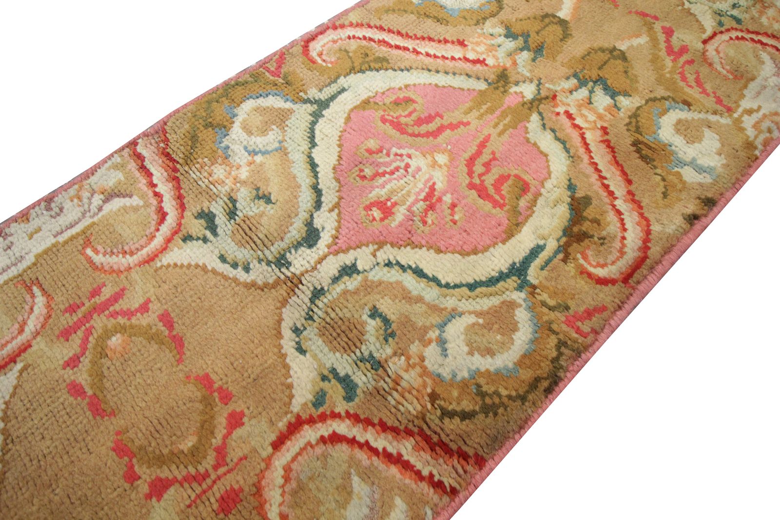 Antique Rugs And Runners English Axminister Carpet Rug 48x307cm photo vinterior
