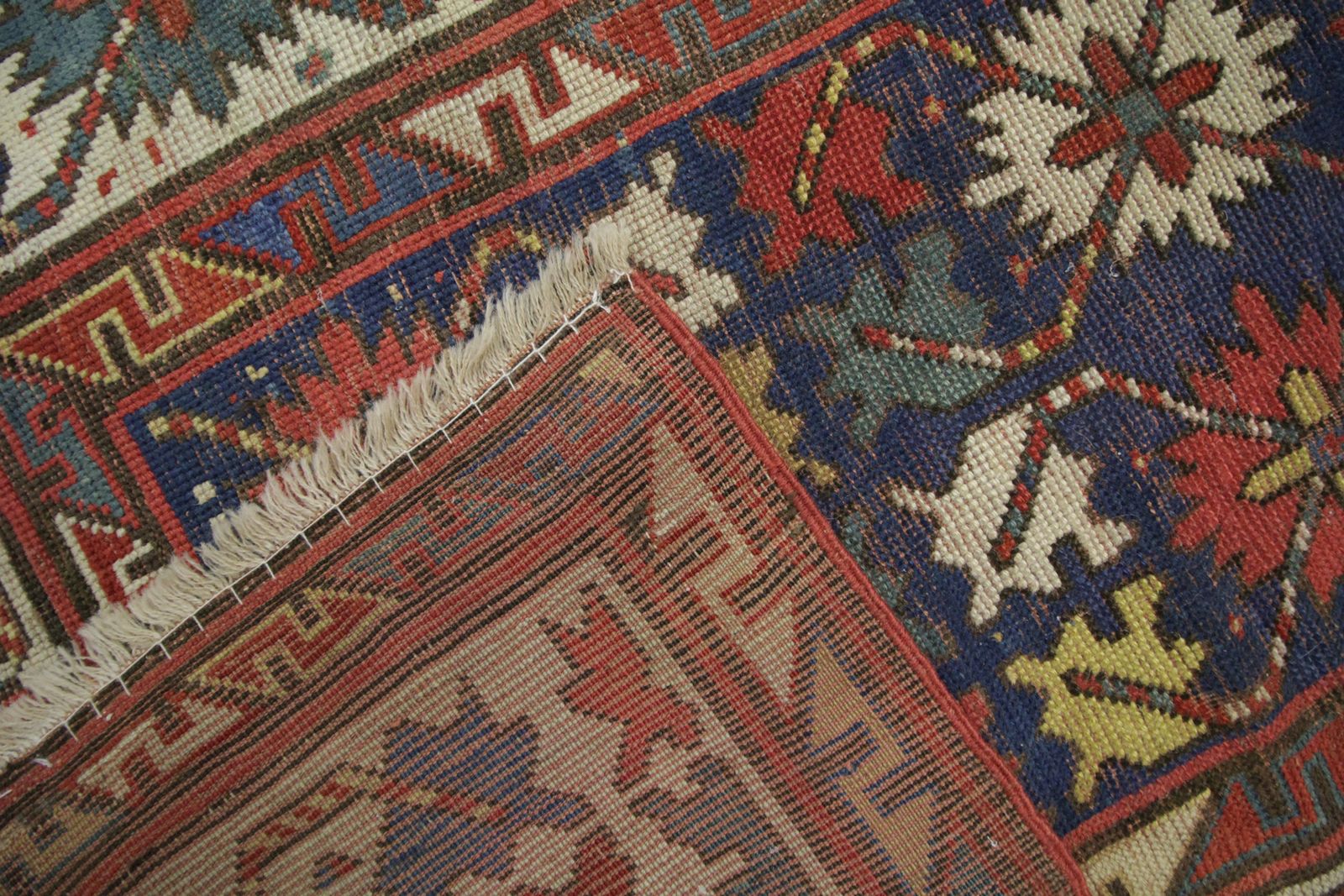 Handwoven Runner Antique Carpet Traditional Caucasian Kazak Rug 115x280cm photo vinterior