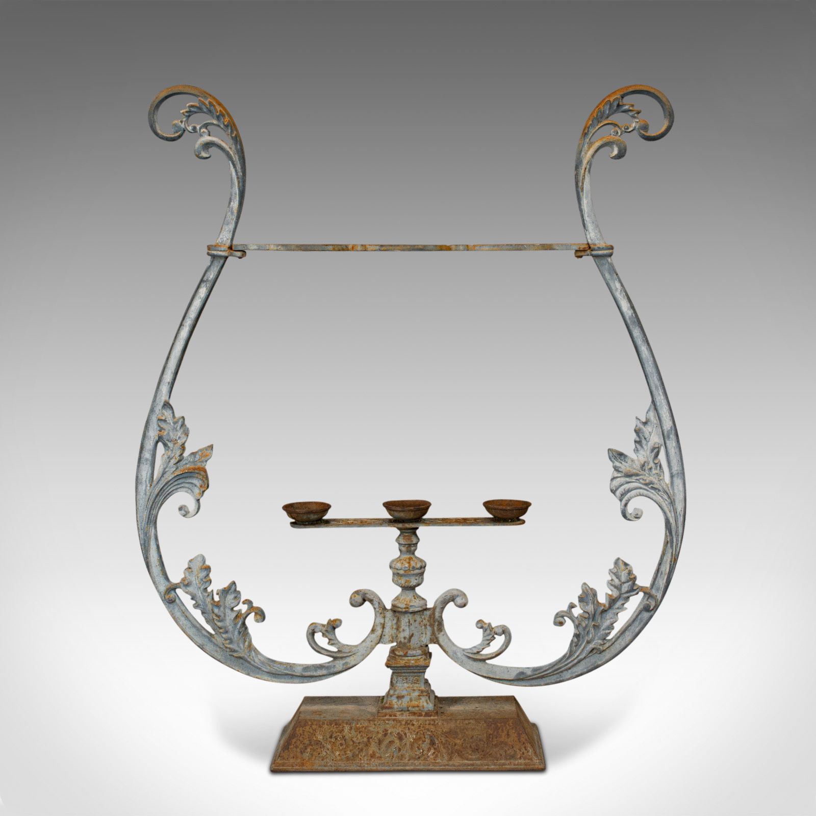 Vintage Outdoor Stand, French, Cast Iron, Planter, Stick, Art Nouveau, C.1950 photo furniture