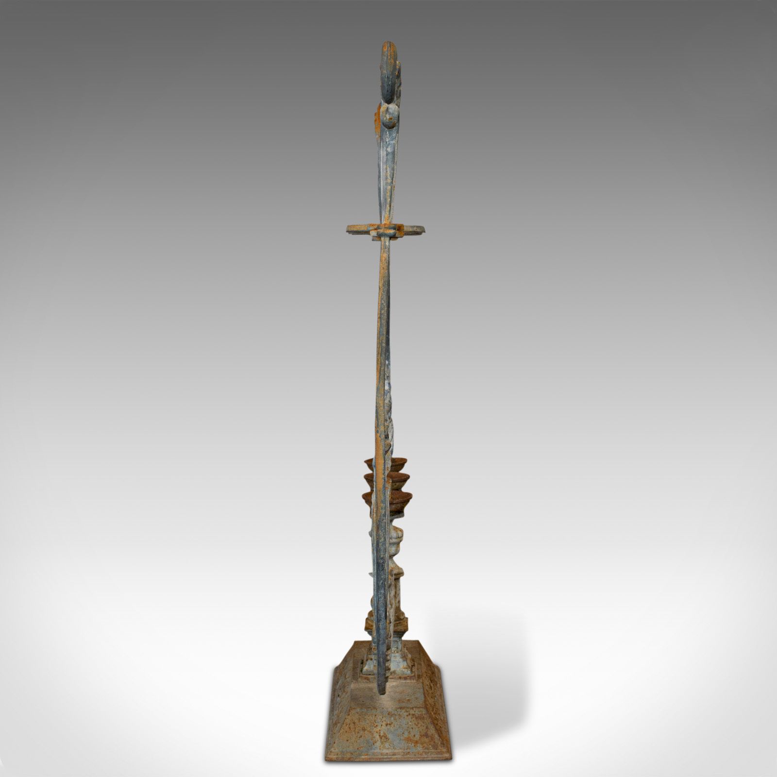 Vintage Outdoor Stand, French, Cast Iron, Planter, Stick, Art Nouveau, C.1950 photo Garden Decor