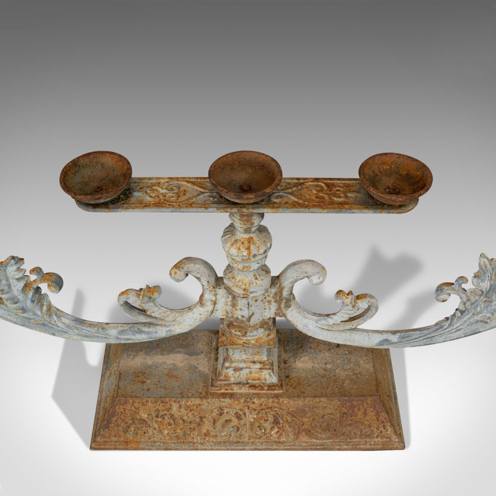 photo for sale Vintage Outdoor Stand, French, Cast Iron, Planter, Stick, Art Nouveau, C.1950