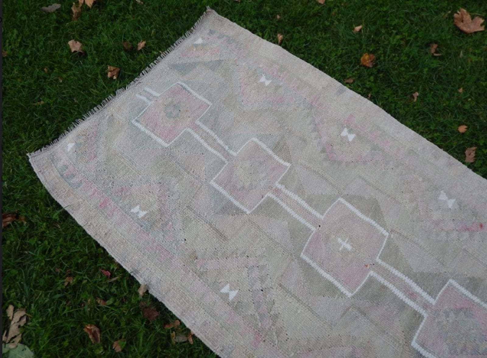 Distressed Vintage Kurdish Hand Knotted Herki Kilim Runner Rug 2′11″ × 9′7″ photo buy