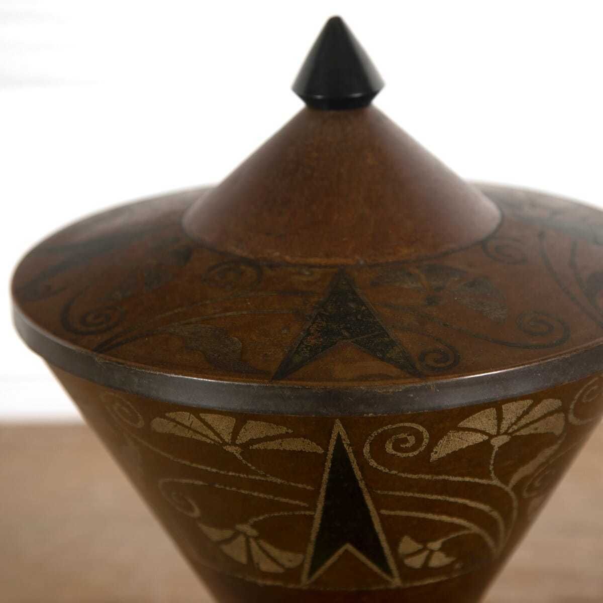 Art Deco Dinanderie Vase And Cover photo for sale