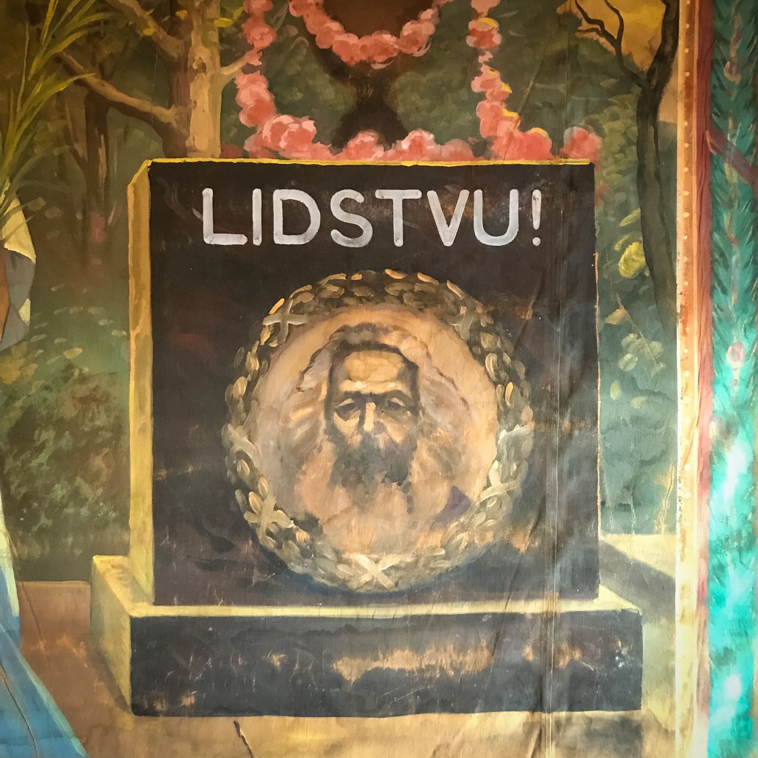 photo furniture Xl Theater Painting By Karl Marx On Canvas Circa 1900 Czech Republic