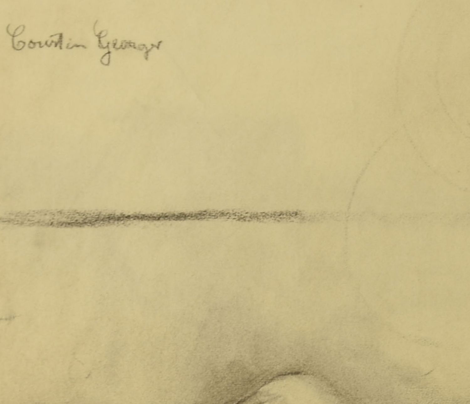 Academic Charcoal Drawing From The 1930s By Georges Courtin photo 342.0