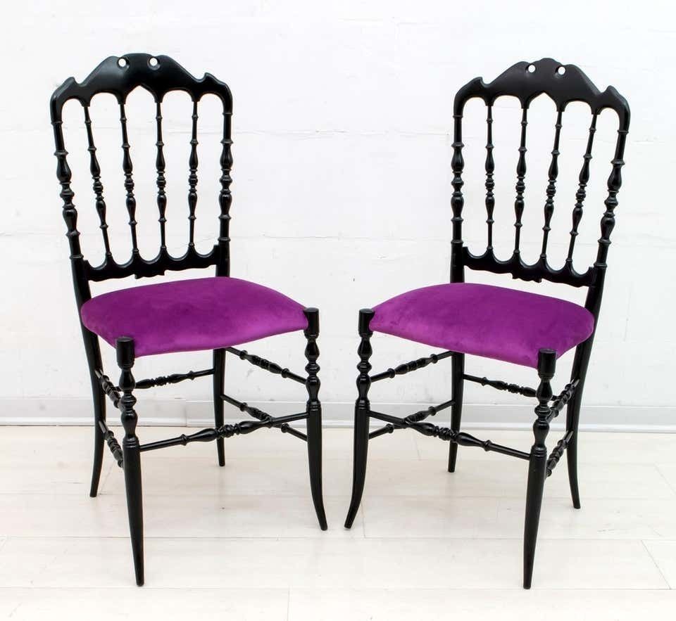 Pair Of Giuseppe Gaetano Descalzi Mid Century Italian Chiavari Chairs photo Furniture