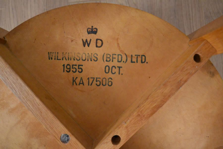 War Department Round Oak Bar Table photo buy