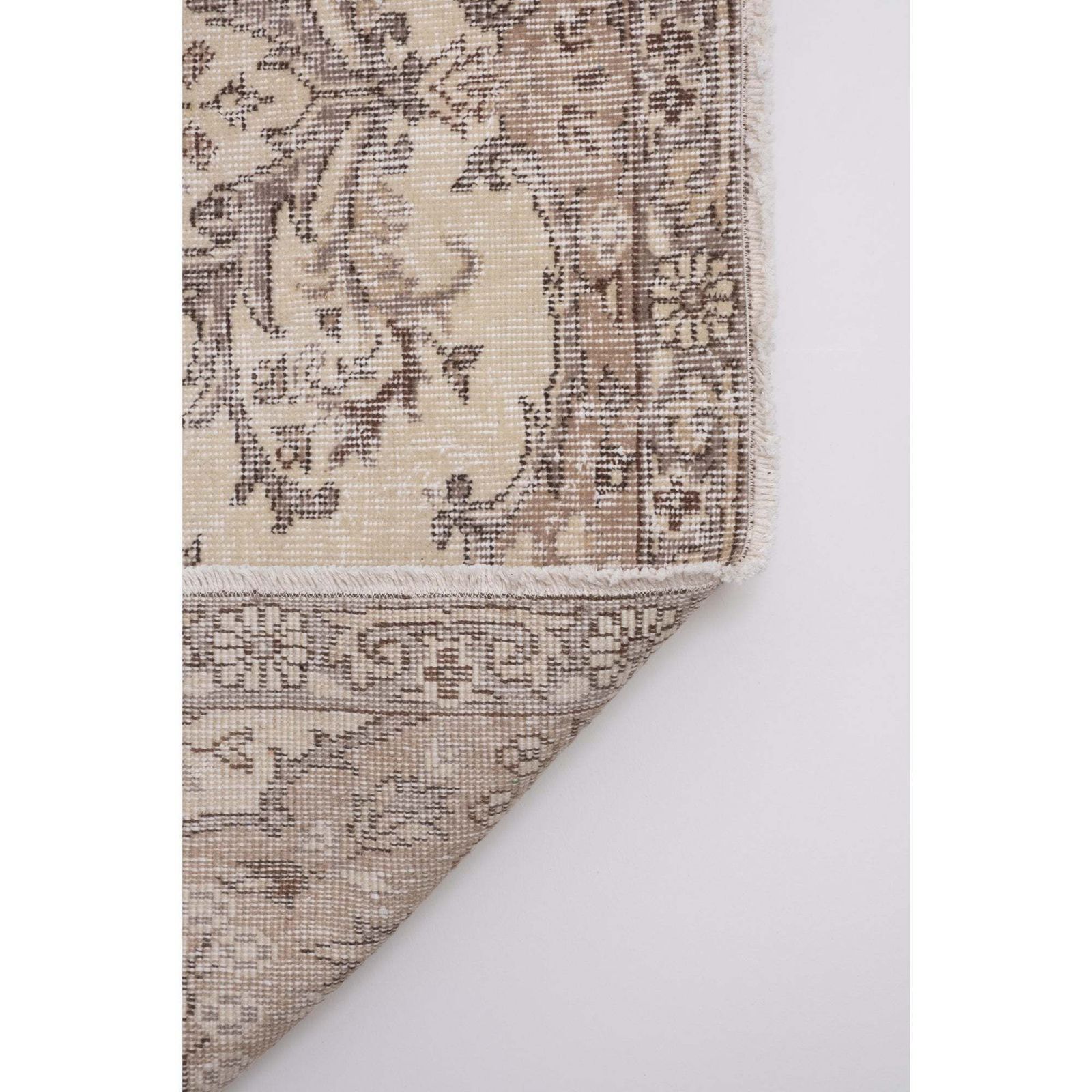 685.0 Handgemaakt Medallion Bloemen Vloerkleed Oushak Beige Woonkamer photo