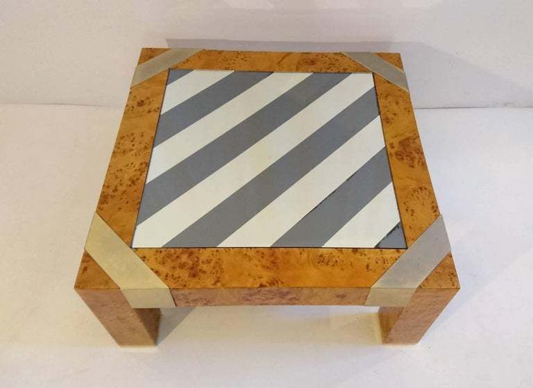 Burl Coffee Table In The Manner Of Milo Baughman photo for sale