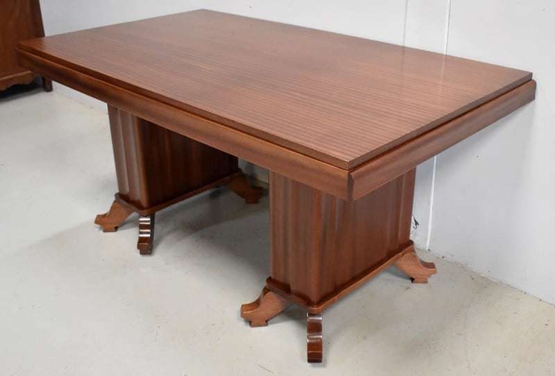 Rectangular Table In Solid And Veneered Mahogany 1930/1940 photo Furniture