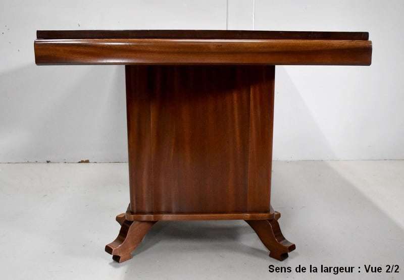 photo vintage Rectangular Table In Solid And Veneered Mahogany 1930/1940