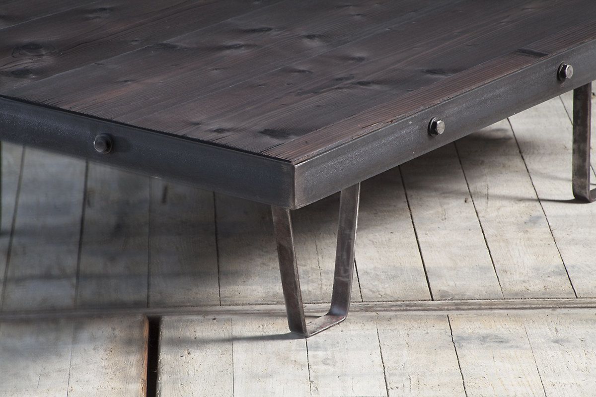 Custom Made, Industrial Coffee Table With Bolted Steel Frame. Made To Size. Guide Price Only. photo Furniture