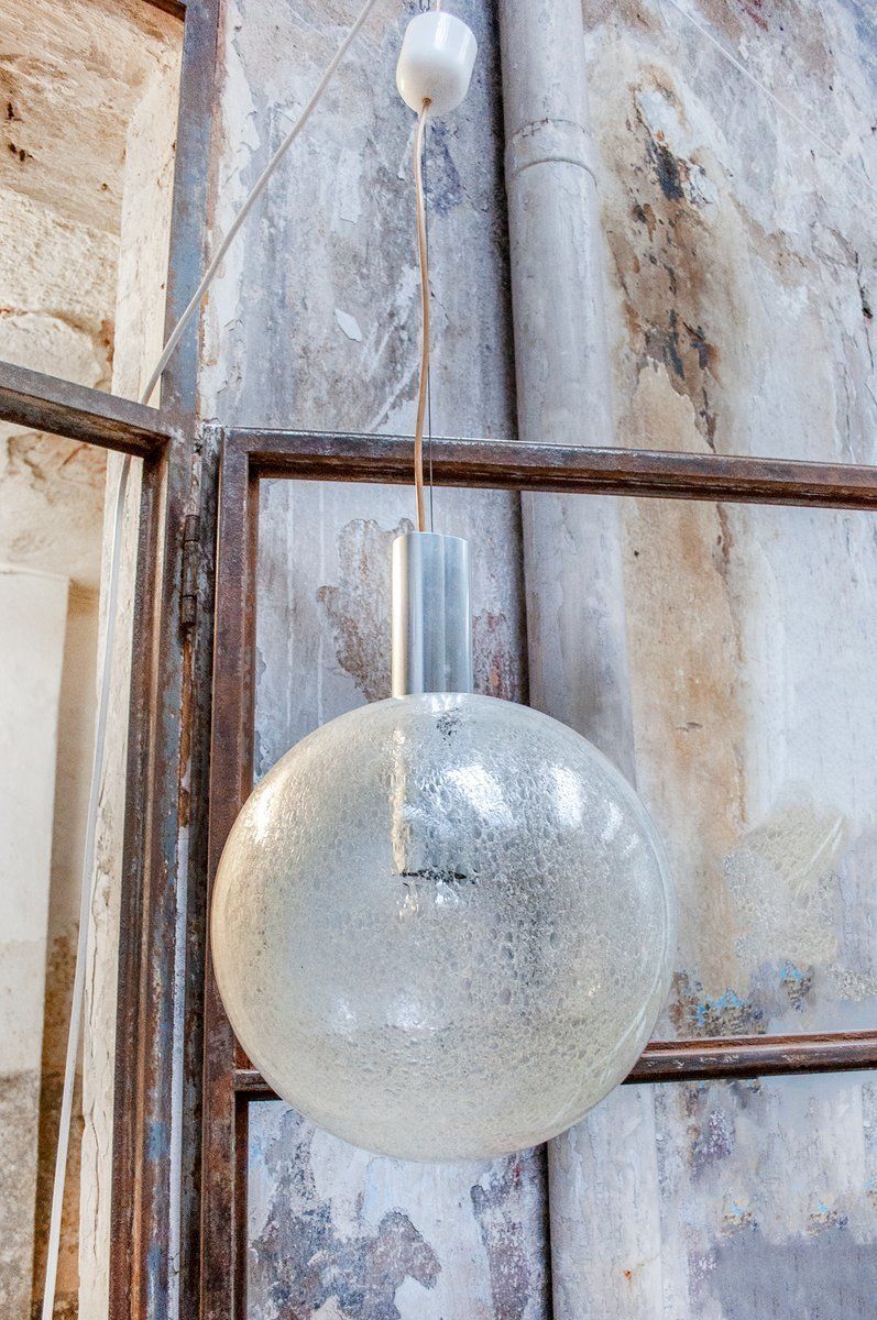 Italian Murano Glass Sfera Ceiling Lamp By Tobia Scarpa For Flos, 1964