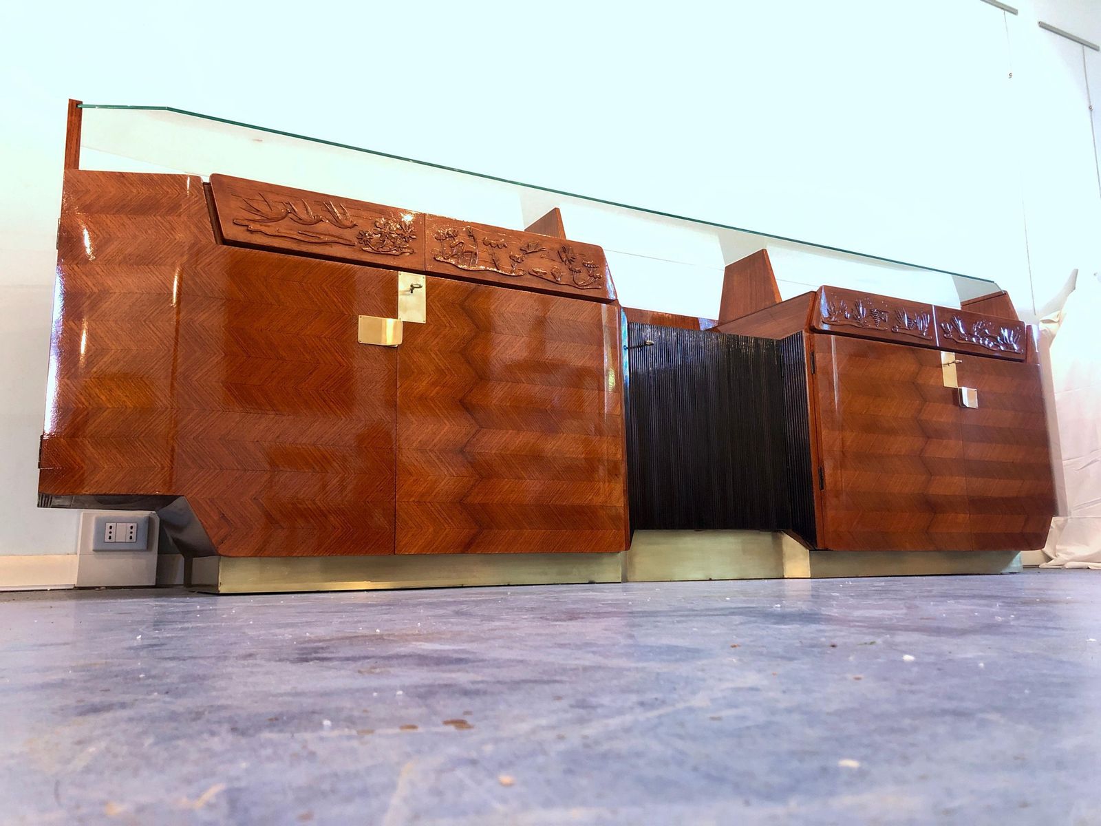 Furniture Italian Midcentury Sideboard Manufactured By Consorzio Esposizioni Mobili Cantù photo
