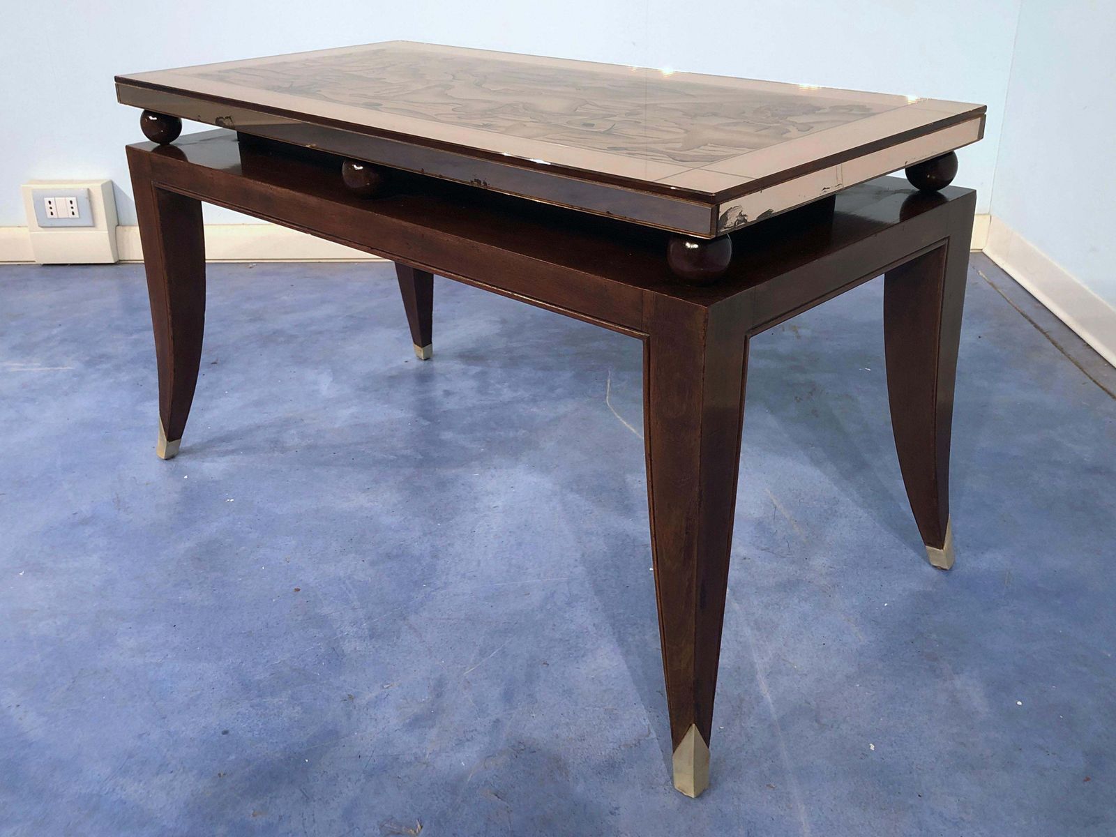French Art Deco Coffee Table, In The Style Of Pascaud, 1940 photo 2100.0