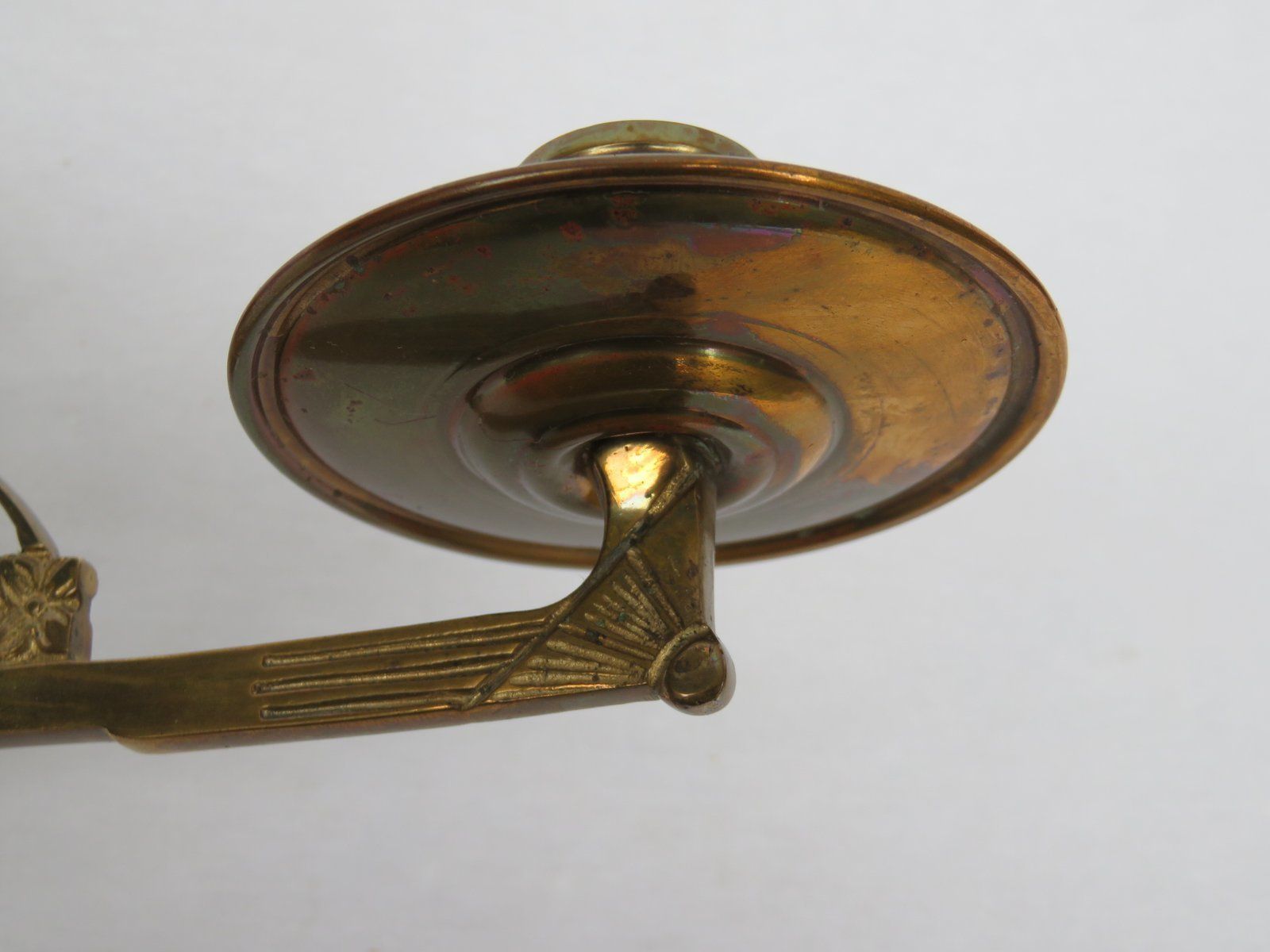 photo buy Art Nouveau Brass Piano Candleholders, Set Of 2