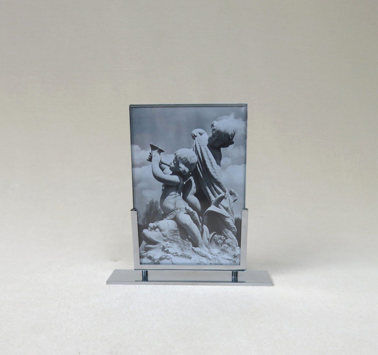 Art Deco French Chrome Picture Frame