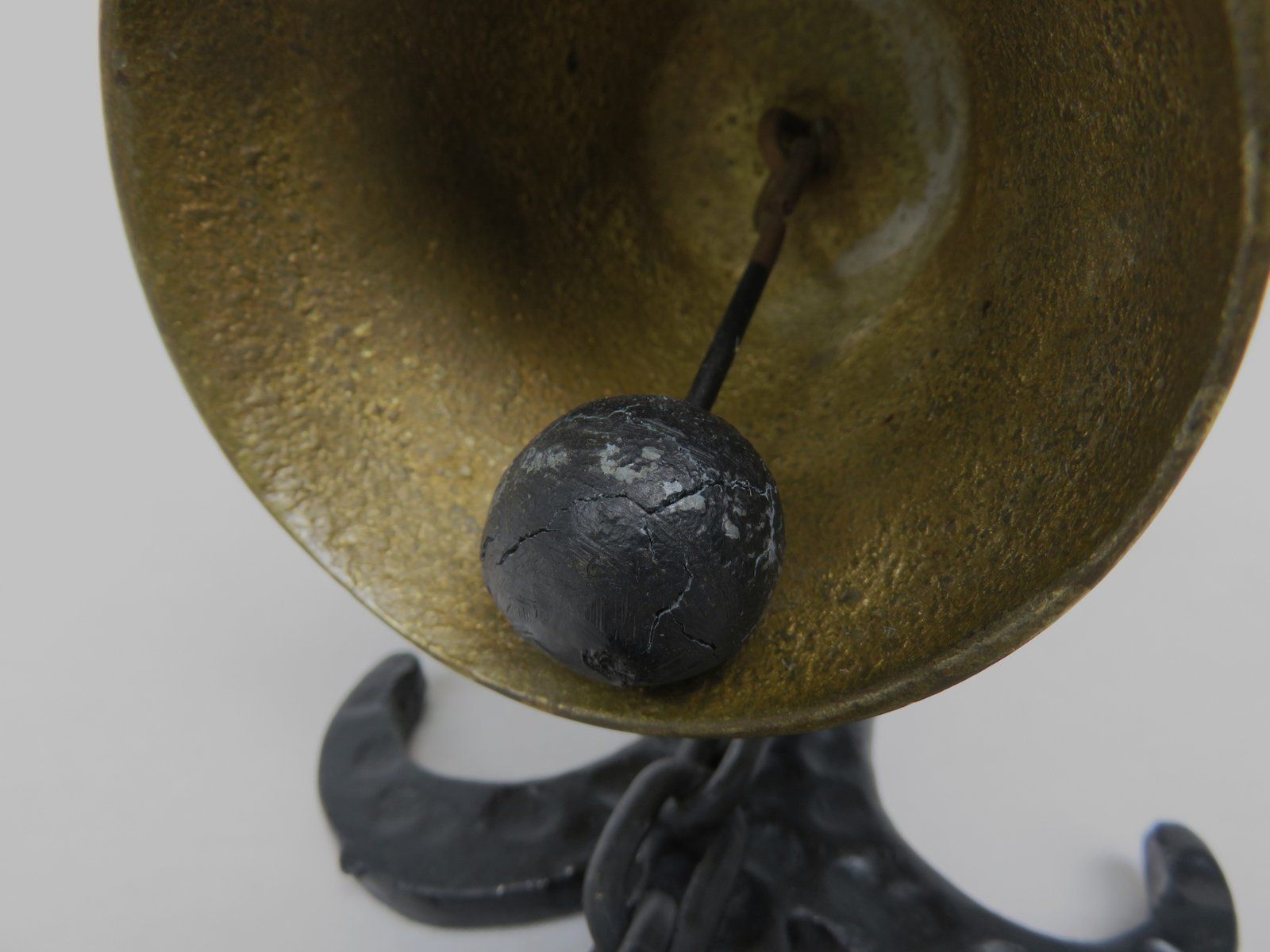 1001.3 Black Brass Goat Door Bell By Walter Bosse, 1950s photo