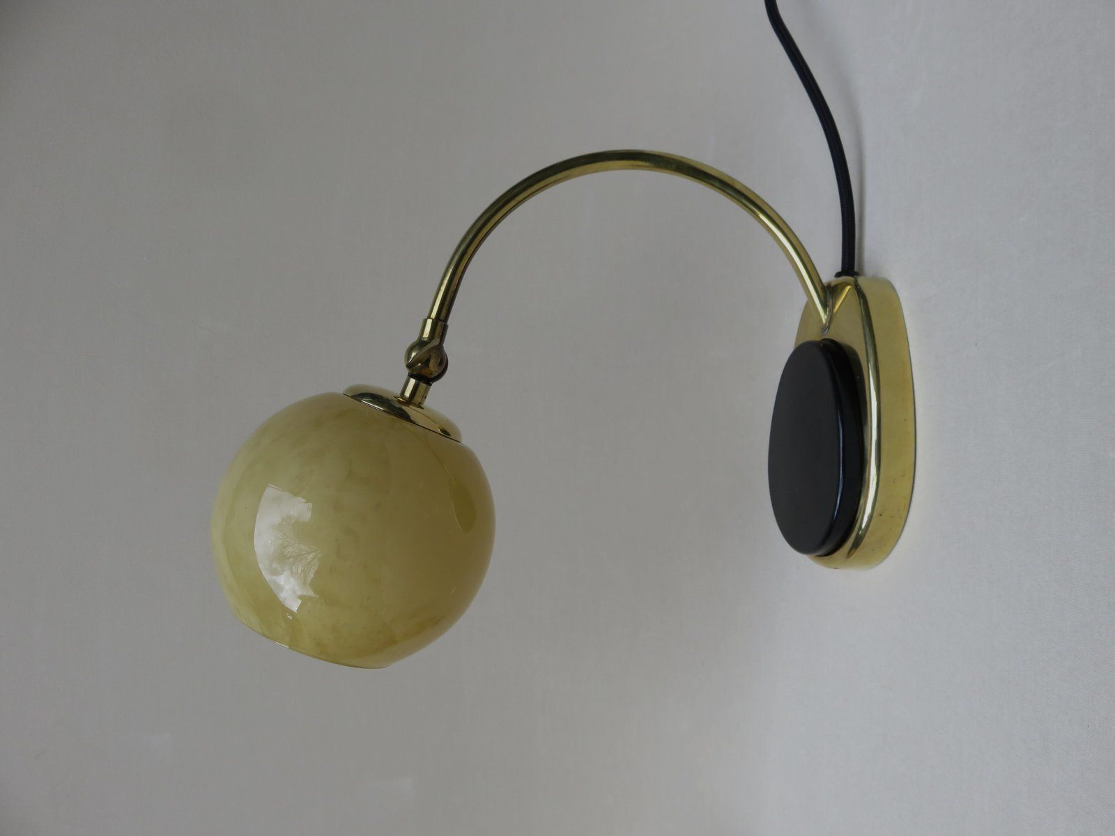 Glass And Brass Table Lamps By Marianne Brandt, 1950s, Set Of 2 photo vinterior