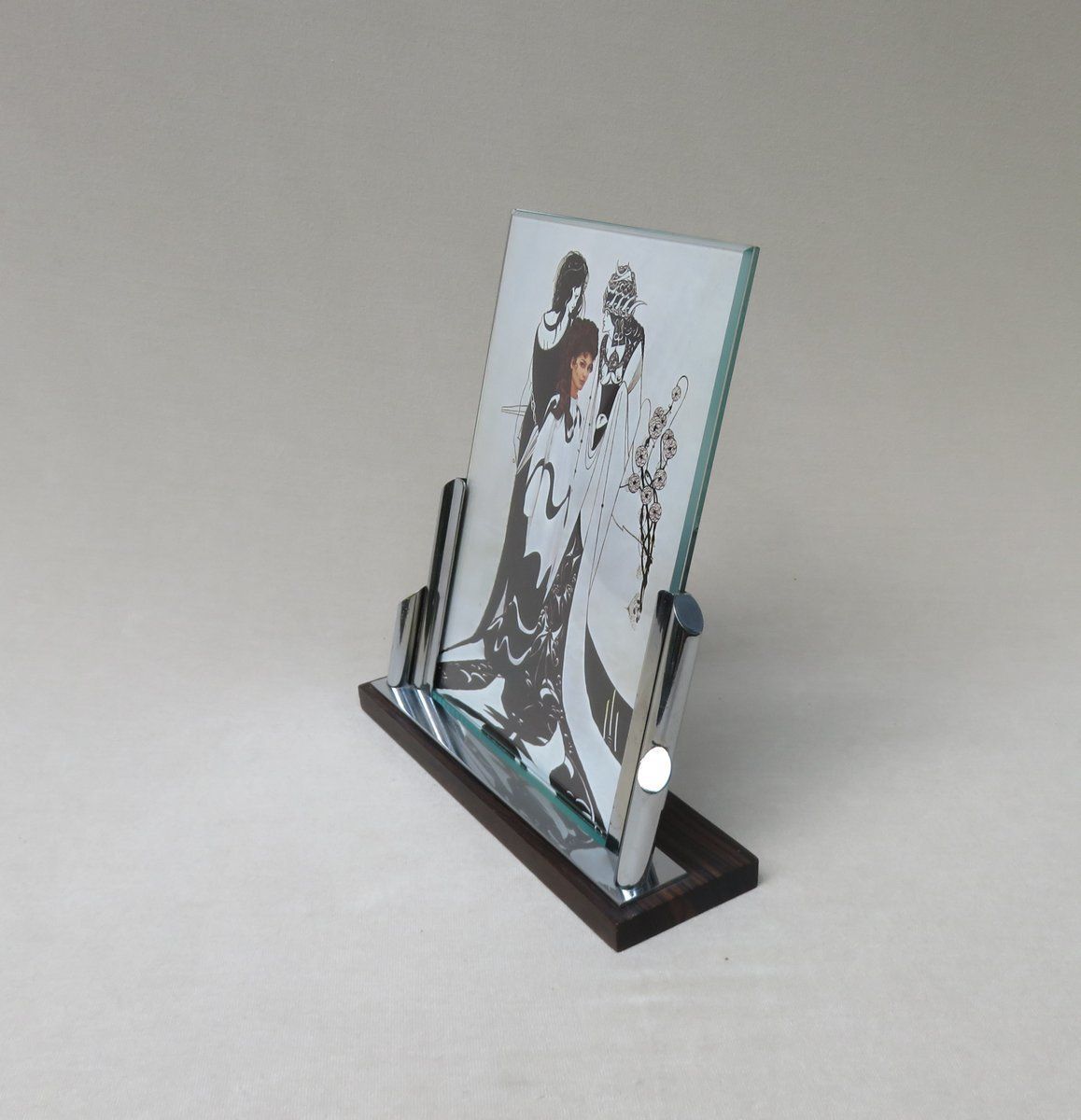 Art Deco Rosewood And Chrome Picture Frame photo furniture