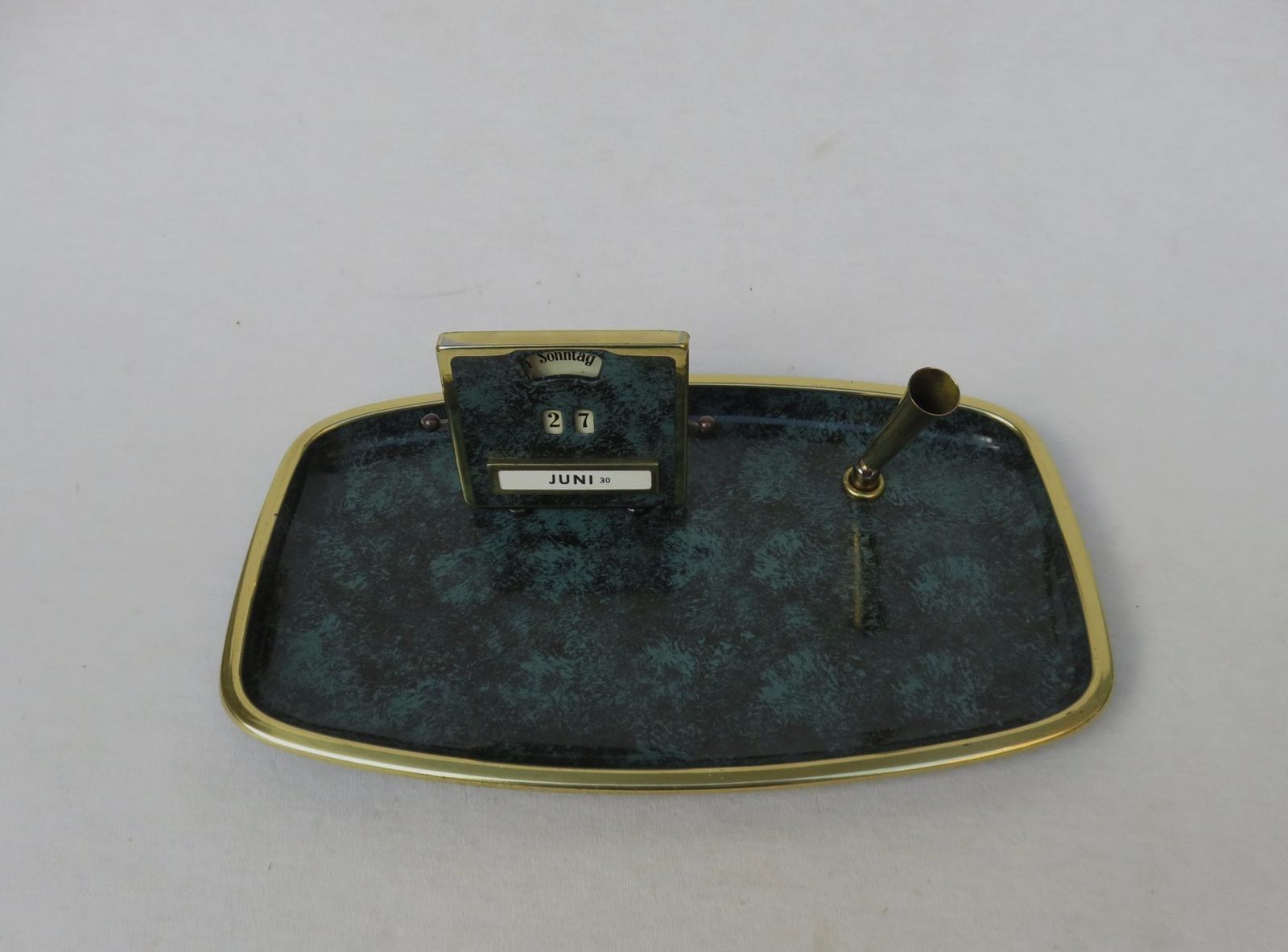 Art Deco Bauhaus Writing Tray With Perpetual Calendar And Pen Holder From Jakob Maul photo furniture