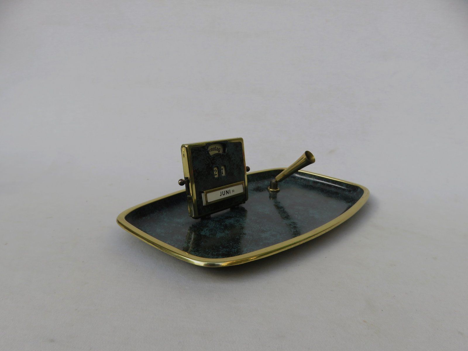 Art Deco Bauhaus Writing Tray With Perpetual Calendar And Pen Holder From Jakob Maul photo 1321.0