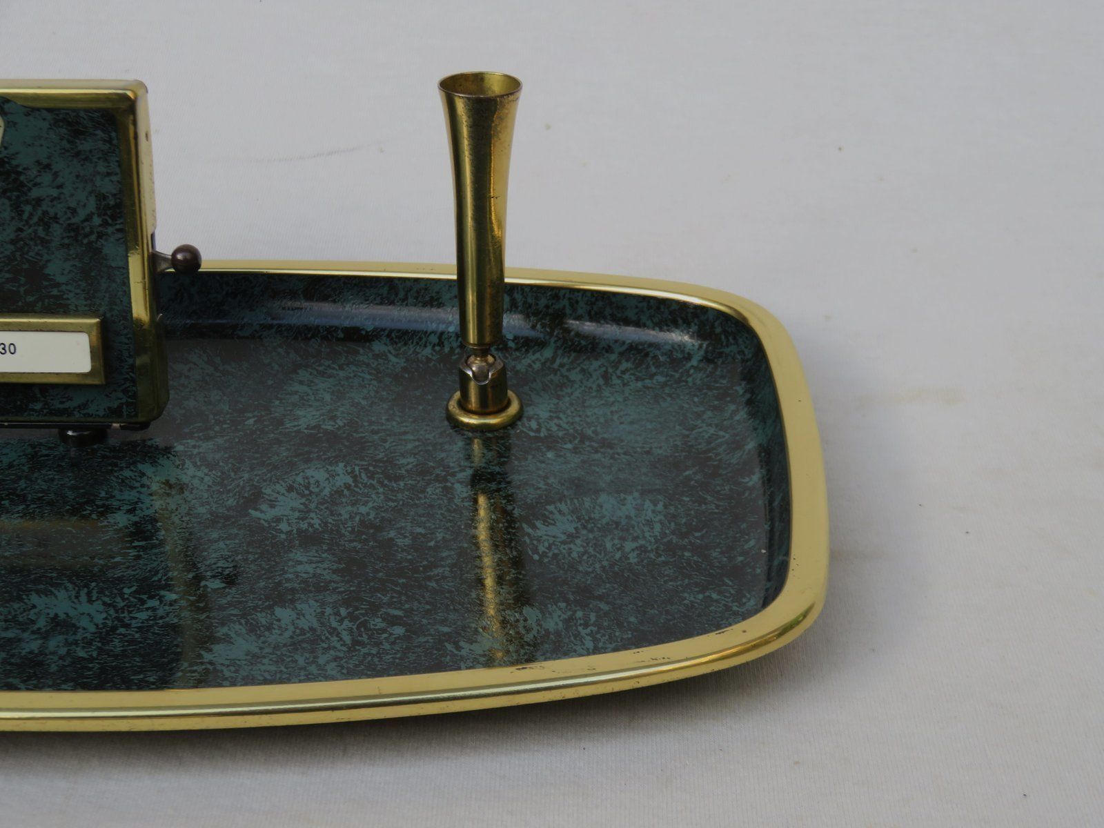 photo vinterior Art Deco Bauhaus Writing Tray With Perpetual Calendar And Pen Holder From Jakob Maul