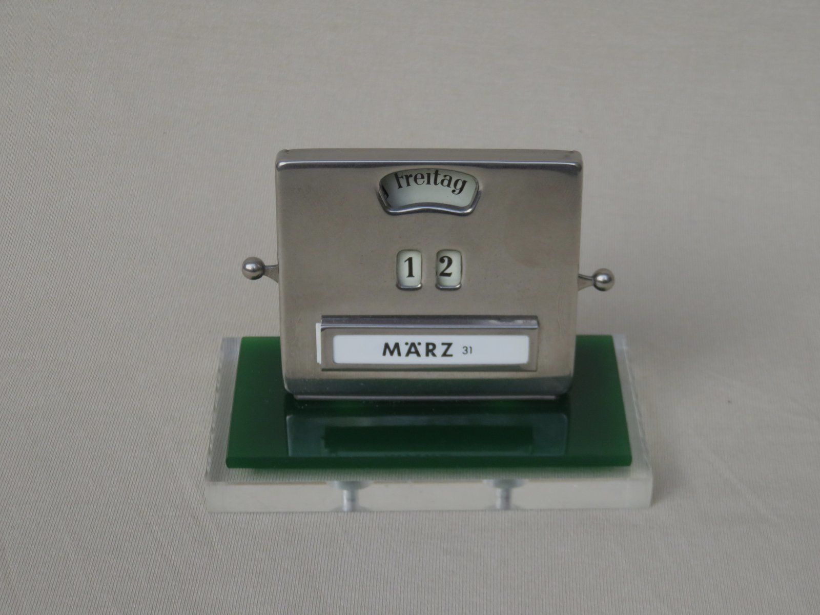 Plexiglas And Chrome Perpetual Calendar From Jakob Maul, 1930s