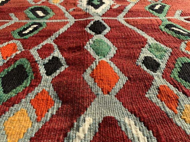 Vintage Kelim Teppich 155x100cm , Antiker Türkisch Kelim Teppich, Vintage Turkish Eshme Kilim Rug photo furniture