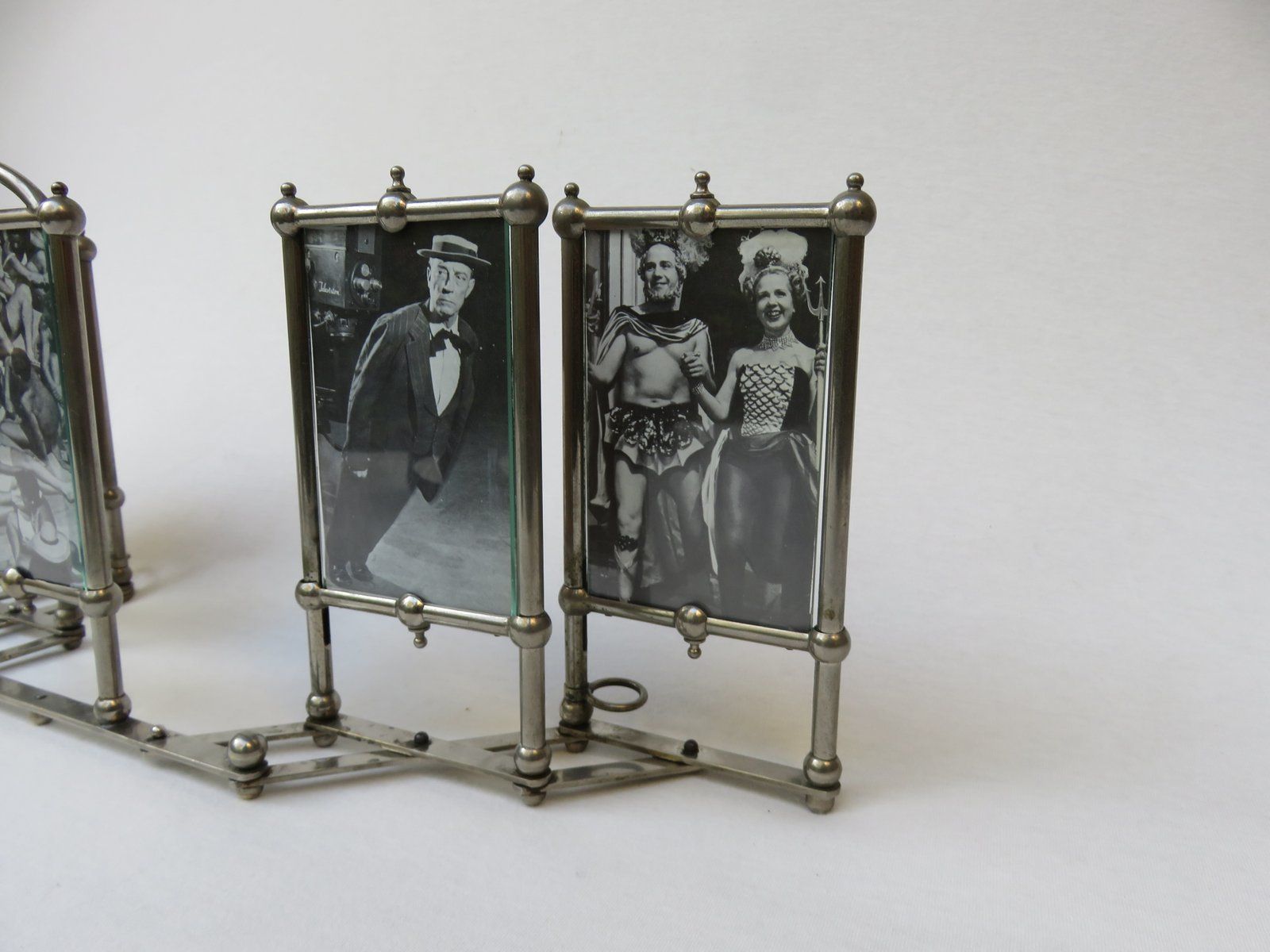 photo for sale Art Nouveau Nickel Plated Picture Frame For 5 Photos