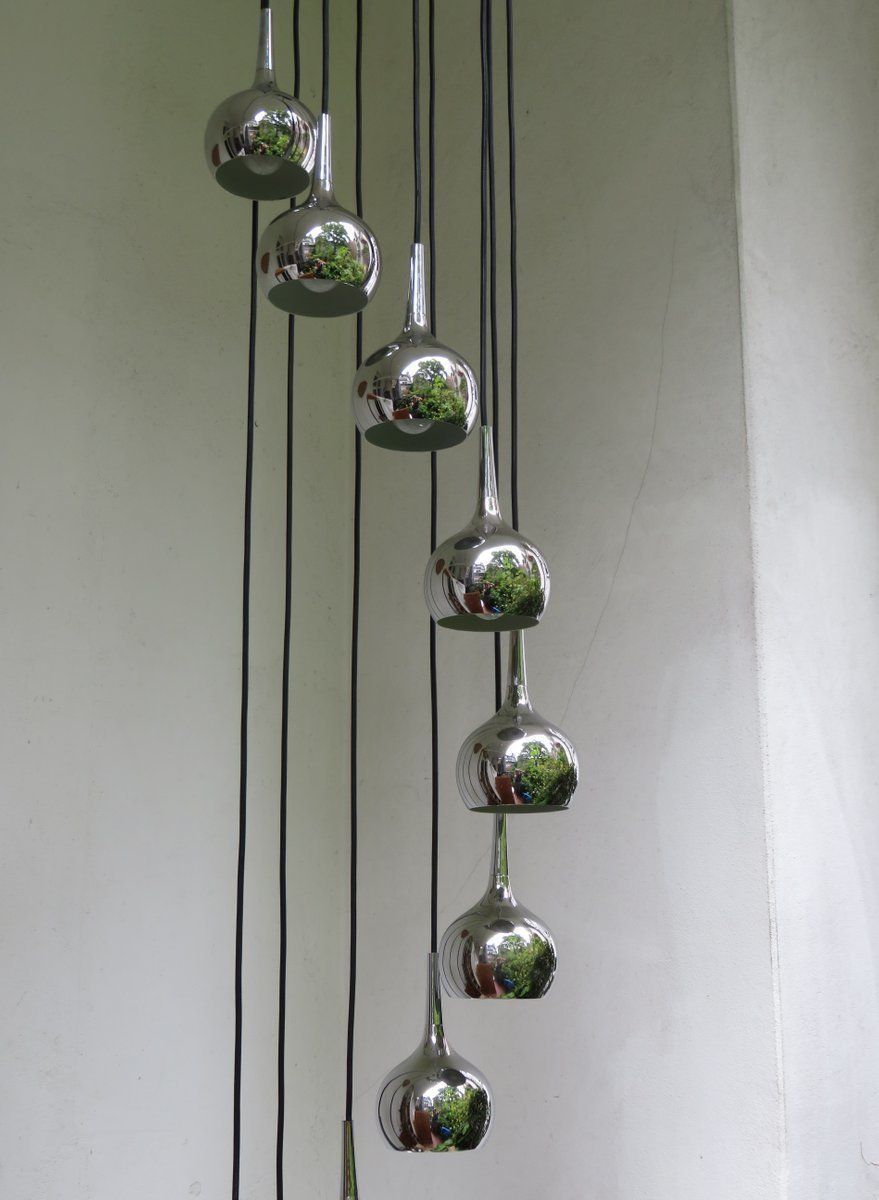 Swedish Cascade Chandelier Att. To Hans Agne Jakobsson For Markaryd, 1970s photo furniture