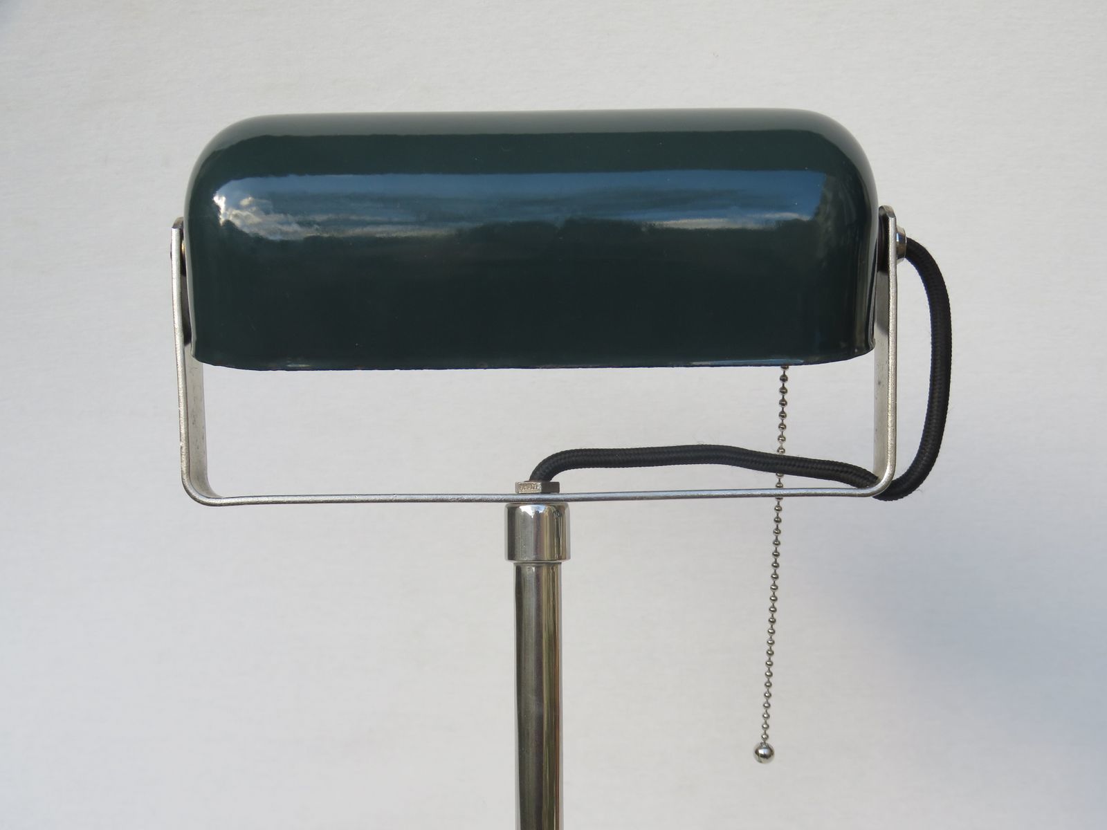Art Nouveau Chromed Bankers Lamp From Lux photo buy