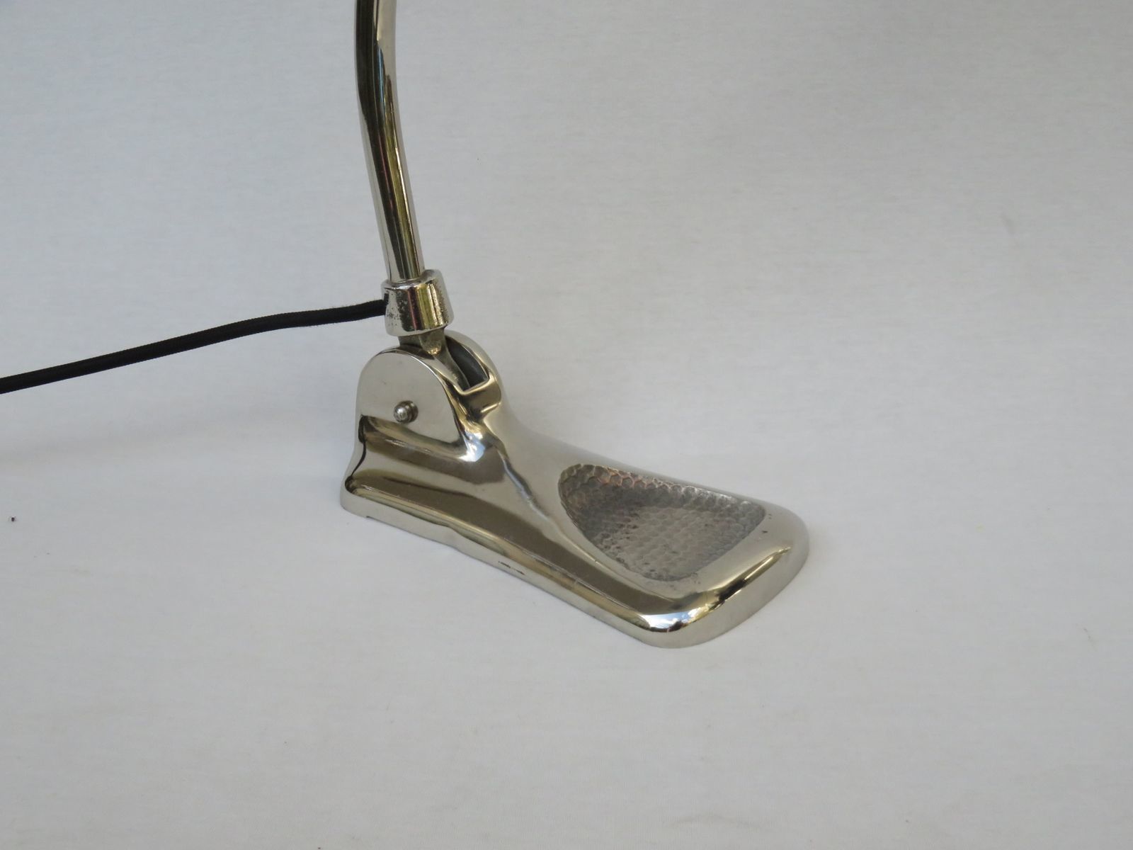 photo furniture Art Nouveau Chromed Bankers Lamp From Lux