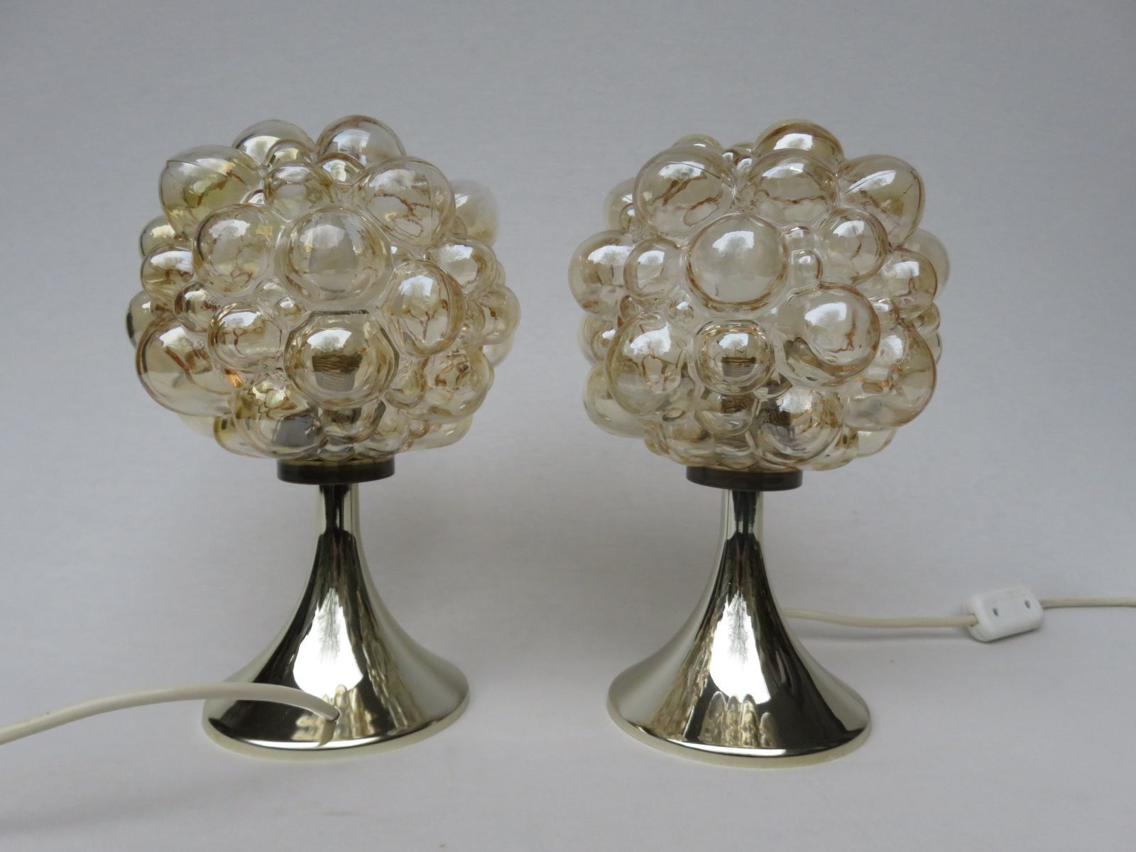 photo vinterior Bubble Glass Table Lamps By Helena Tynell For Limburg, 1960s, Set Of 2