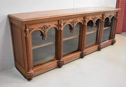 Long Presentation Cabinet, In Walnut, Renaissance Taste   2nd Part Of The 19th Century photo furniture