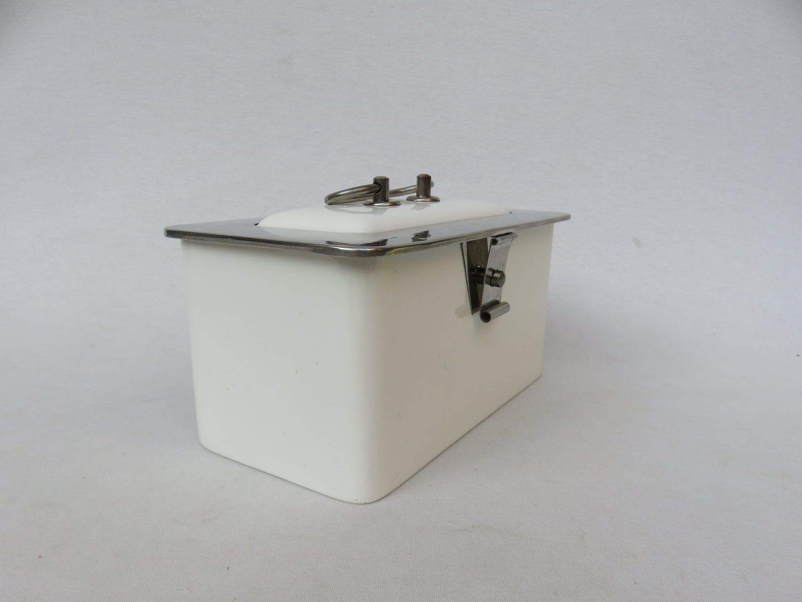 Art Deco Nickel Plated & Ceramic Confectionary Box photo for sale
